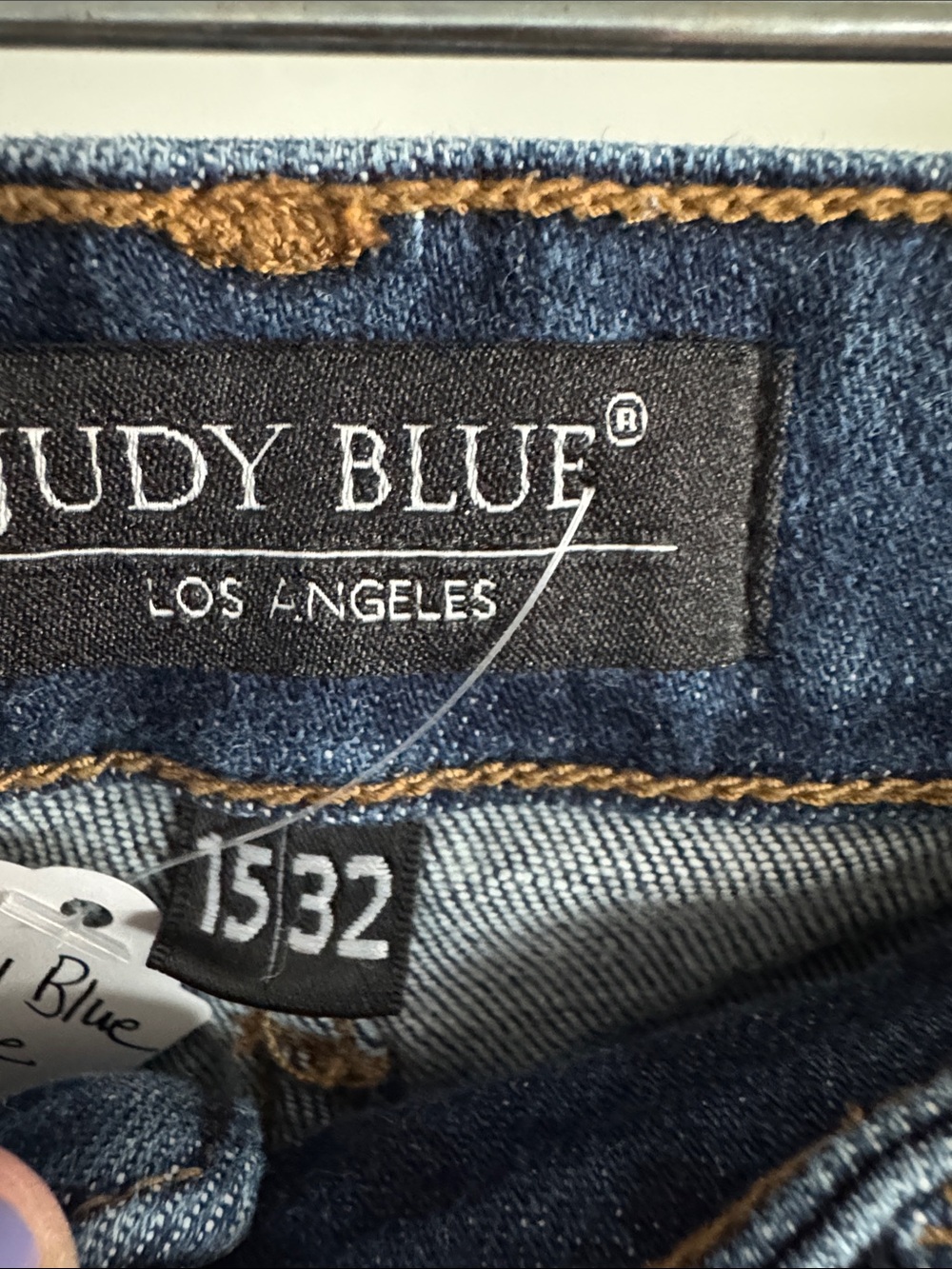 Judy Blue Bristol Handsand Skinny Fit Dark Blue Jeans Size 15/32 - Picture 2 of 6
